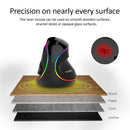 Delux M618Plus RGB 人体工学垂直鼠标 6键 4000DPI 光学电脑鼠标 带可拆卸掌托 适用于PC笔记本电脑