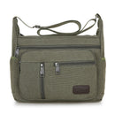 Men Canvas Shoulder Bag Multifunction Casual Travel Crossbody Bags Vintage Solid Zipper Men Messenger Top-handle Handbags