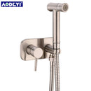Brass Toilet Bidet Spray Handheld Bidets Diaper Set Hot Cold Black  Bathroom Shower Set Shattaf Sprayer Jet Douche Kit Portable