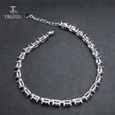 TBJ ,Romantic Shiny Bracelet with natural amethyst in 925 sterling silver gemstone jewelry for women as a birthday wedding gift