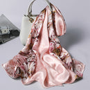 DANKEYISI 100% Natural Silk Scarf Women Silk Wraps Shawls and Scarves Hijabs Female Printed Beach Cover up Ladies Bandana 2019