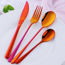 Stainless Steel Dinnerware 24 pcs Black Cutlery Set Fork Spoon Knife Set Western Tableware Party Table Utensils Home