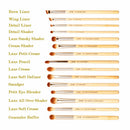 Jessup brushes 15pcs Bamboo makeup Brushes Delicate eye brochas maquillaje Professional Concealer Eyeshadow Eyeliner Beauty T137