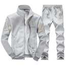 Autumn Tracksuit Men 2021 Sportswear Fashion Mens Set Two Pieces Zipper Warm Sweatshirt Jacket+Sweatpants Moleton Masculino Sets