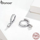 bamoer带吊坠耳环 925纯银 高品质CZ 婚礼珠宝 订婚宣言耳饰 BSE157