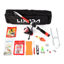 Lixada Fishing Tackle Set with 2.1m Telescopic Fiberglass Fishing Sea Rod Spinning Fishing Reel Baits Hooks Fishing Pole Rod Set