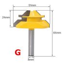45 Degree Lock Miter Router Bit 6.35mm/8mm/12.7mm Shank Wood Tenon Milling Cutters For MDF Plywood Carpenter Woodworking Tools