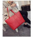 Big New Women Shoulder Bags Alligator Ladies Leather Bags Casual women zipper handbags Famous Brands Totes black red colors
