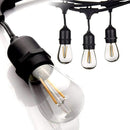 IP65 15米LED S14串灯 防水E27暖光LED复古爱迪生灯丝灯泡 户外街道花园庭院节日照明