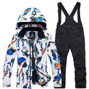 Thermal Kids Ski Suit Boys Girls Ski Jacket Pants Set Windproof Waterproof Snowboarding Jacket Winter Children Skiing Suits Snow