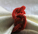 free shipping wholesale red chain napkin ring old gold color,qn17072602  bulk napkin holder 8 pcs