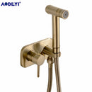 Brass Toilet Bidet Spray Handheld Bidets Diaper Set Hot Cold Black  Bathroom Shower Set Shattaf Sprayer Jet Douche Kit Portable