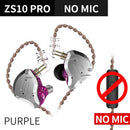 KZ ZS10 Pro 金色耳机 4BA+1DD 圈铁混合 10 单元 HIFI 重低音入耳式监听耳机 降噪金属耳机