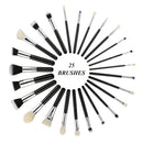 BEILI Black Professional Goat Hair Makeup Brush Powder Foundation Contour Concealer  Eyes Blending 15/25/30Pcs Makeup Brush Set