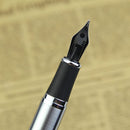 Luxury Brand Jinhao X750 Silver Stainless Steel Fountain Pen Medium 18KGP Nib School Office Name Ink Pens Gift Stationery