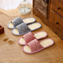 LCIZRONG Autumn Men Home Hemp Slippers Bamboo Insole Slides For Man Fashion Indoor Large Size Couple Floor Shoes House Slippers