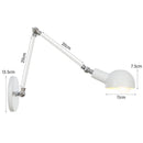 Industrial Adjustable Swing Arm Wall Lamp Reading Bedside Vintage Wandlamp Retro Extendable Led Wall Lights Fexible White Gold