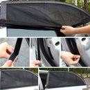 2x Car Side Window Sock Sunshade Visor Mosquito Net For Baby Kid Pet Breathable Sun Shade Mesh Backseat Block Curtains Black