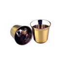 Espresso Mugs 80ml 160ml Set of 2 ,Stainless Steel Espresso Cups Set, Insulated Tea Coffee Mugs Double Wall Cups Dishwasher Safe