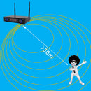 Lomeho 2 Handheld Mic UHF Frequencies Dynamic Capsule 2 Channels Wireless Microphone for Karaoke System LO-U02