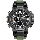 SMAEL Men Sport Watches Digital Double Time Chronograph Watch Mens LED Chronometre Week Display Wristwatches montre homme Hour
