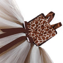 1Set Giraffe Girls Tutu Dress Outfit Zoo Animal Kids Halloween Costume Toddler Baby Girl Fancy Performance Birthday Party Dress