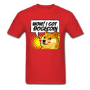 I Got Dogecoin Doge Meme T-shirt Funny Mens Clothing Black Tops Cotton Tees Man No Fade T Shirt Boyfriend Gift Tshirts