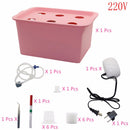 6 Holes Plant Site Hydroponic System Indoor Garden Cabinet Box Grow Kit Bubble Garden Pots Planter Nursery Pot 220V/110V 1 Set