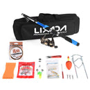 Lixada Fishing Tackle Set with 2.1m Telescopic Fiberglass Fishing Sea Rod Spinning Fishing Reel Baits Hooks Fishing Pole Rod Set
