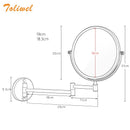 8" Round Magnifying Mirror Double Side 3x to 1x  Bathroom Make Up Mirror Wall Mount 3D71921