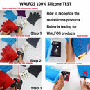 WALFOS 1件装食品级烹饪烘焙烧烤手套耐热硅胶烧烤手套烧烤工具