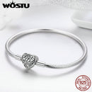 WOSTU 纯正 925 纯银生命树串饰手链和手镯，适合女性，可搭配原创品牌 DIY 珠饰珠宝 CQB066