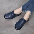 GKTINOO Spring Ladies Genuine Leather Handmade Shoes Women Hook &Loop Flat Shoes Women 2022 Autumn Soft Loafers Flats