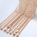 8Pcs/Lot Women's Men's Bracelet 585 Rose Gold Color Curb Snail Foxtail Venitian Link Bracelet Girls Wholesale Jewelry 20cm