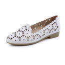 GKTINOO 2022 Women Flat Shoes Genuine Leather Woman Ballet Pointed Toe Flats Summer Lady Hollow Out Loafers Women Shoes Sandals