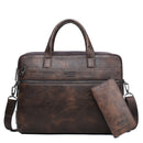 JEEP BULUO Men's Briefcase Bags For 13.3" Laptop Man Business Shoulder Bag Handbags High Quality Leather Office Black