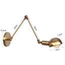 Industrial Adjustable Swing Arm Wall Lamp Reading Bedside Vintage Wandlamp Retro Extendable Led Wall Lights Fexible White Gold