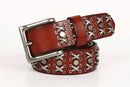 Free Shipping,New style 100% cowhide belt.genuine leather vintage rivet belts,fashion cool gift men motor biker's belt.