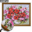 HOMFUN Full Square/Round Drill 5D DIY Diamond Painting "Animal lion" 3D Embroidery Cross Stitch 5D Home Decor A13310