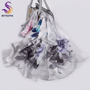 [BYSIFA] 新品奢华纯真丝围巾披肩 女士春秋长款丝巾 品牌100%桑蚕丝颈部围巾方巾 175*52cm