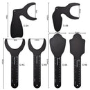 6 pcs Dental Orthodontic Black Background Board Photo Image Contrast Board Oral Cheek Plate with Scale Mark Autoclavable Tools