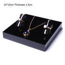Square Solid Acrylic Display Stand Cabinet Shop Retail Jewellery Watch Art Counter Display Riser Block Clear Black Frosted White