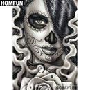 HOMFUN DIY 5D Diamond Painting Full Square/Round "Skull girl" Diamond Embroidery Cross Stitch Picture Of Rhinestone A01458