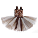 1Set Giraffe Girls Tutu Dress Outfit Zoo Animal Kids Halloween Costume Toddler Baby Girl Fancy Performance Birthday Party Dress