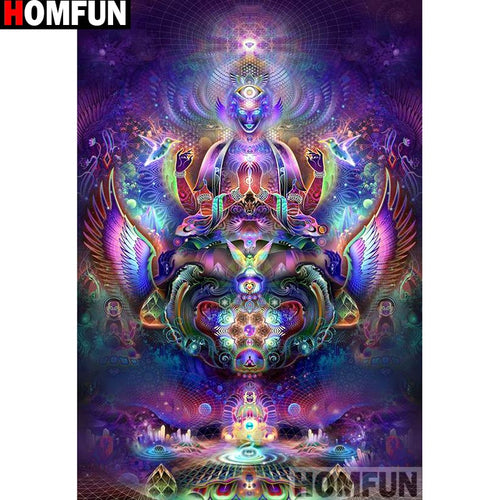 HOMFUN Full Square/Round Drill 5D DIY Diamond Painting "Religious Buddha" Embroidery Cross Stitch 5D Home Decor Gift A13961