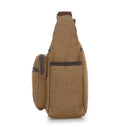 Men Canvas Shoulder Bag Multifunction Casual Travel Crossbody Bags Vintage Solid Zipper Men Messenger Top-handle Handbags