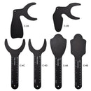 6 pcs Dental Orthodontic Black Background Board Photo Image Contrast Board Oral Cheek Plate with Scale Mark Autoclavable Tools