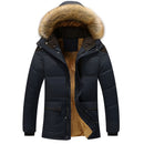 Mountainskin Winter Men's Jackets Thick Fleece 5XL Fur Collar Hooded Men's Coats Casual Jacket Male Outerwear Windproof SA390
