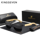 KINGSEVEN 品牌原创设计铝制+竹制天然手工太阳镜 男士偏光眼镜女士太阳镜