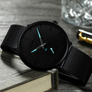 CRRJU Mens Watches Ultra-Thin Minimalist Waterproof - Fashion Wrist Watch for Men Unisex Dress with Stainless Steel Mesh Band